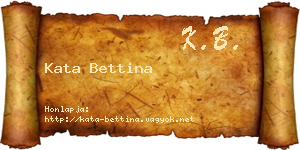 Kata Bettina névjegykártya